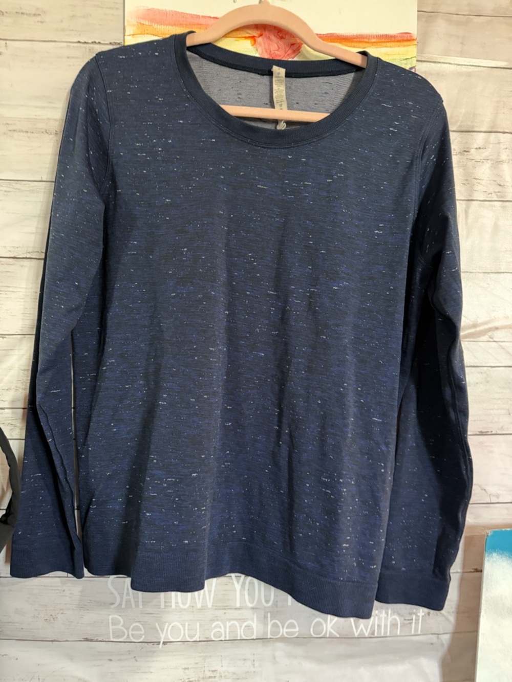 lululemon athletica swiftly relaxed Navy Speckled long sleeve